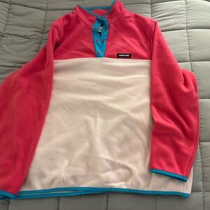 Women’s Lands End plus size fleece, size 1X, pink color block